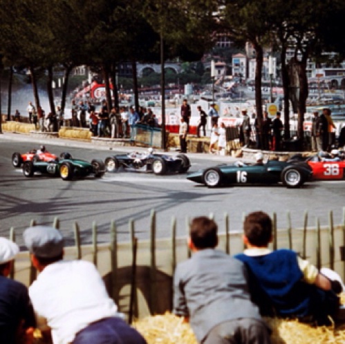 Phill Hill, Jimmy, Stirling Moss, Tony Brooks, Richie Ginther et Dan Gurney Phill Hill, Jimmy, Stirling Moss, Tony Brooks, Richie Ginther et Dan Gurney